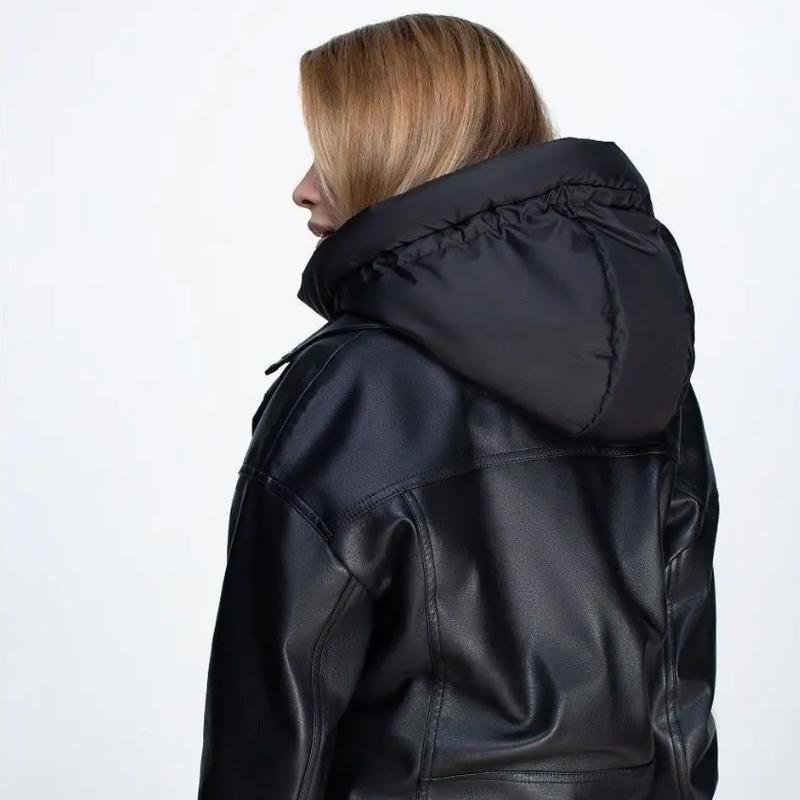 Winter Ultralight Down Hooded Hats For Women Men Neck Zippper Drawstring Coat Scarf Short Tank Top Warm Ring Scarf Balaclava Hat