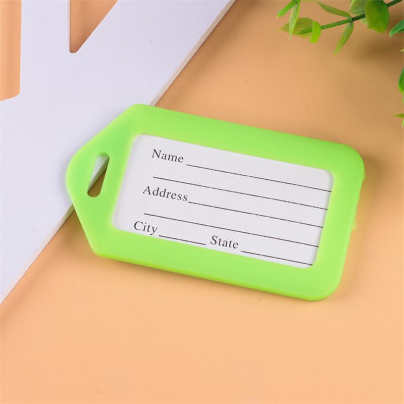 1/10pcs Luggage Tags Suitcase Label Bag Travel Boarding Pass Accessories Luggage Bag Tag Name Address ID Label Plastic Luggage