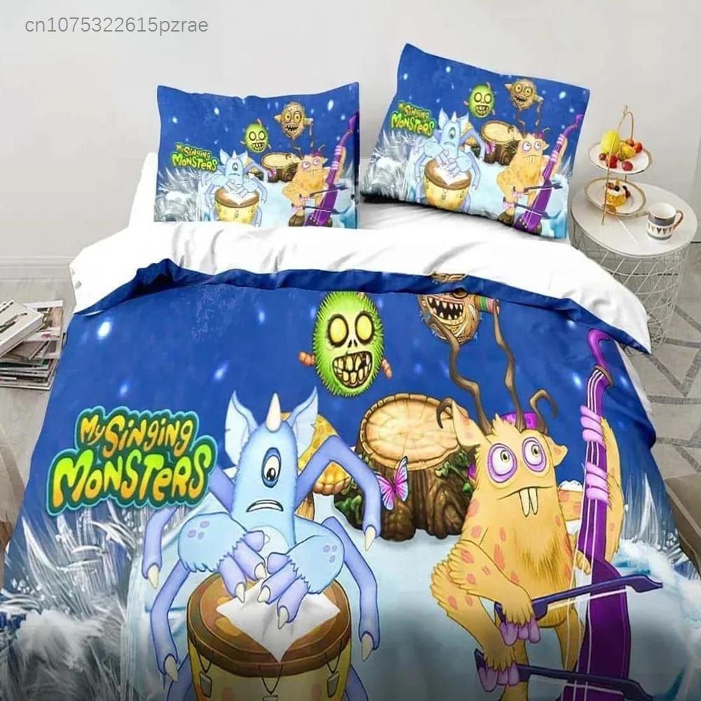 3D Druck Mein Spiel Singende Monster Bettwäschesets Bettdecke Steppdecke Bettbezug Bettbezug Kissenbezugsets Kinder Erwachsenengröße