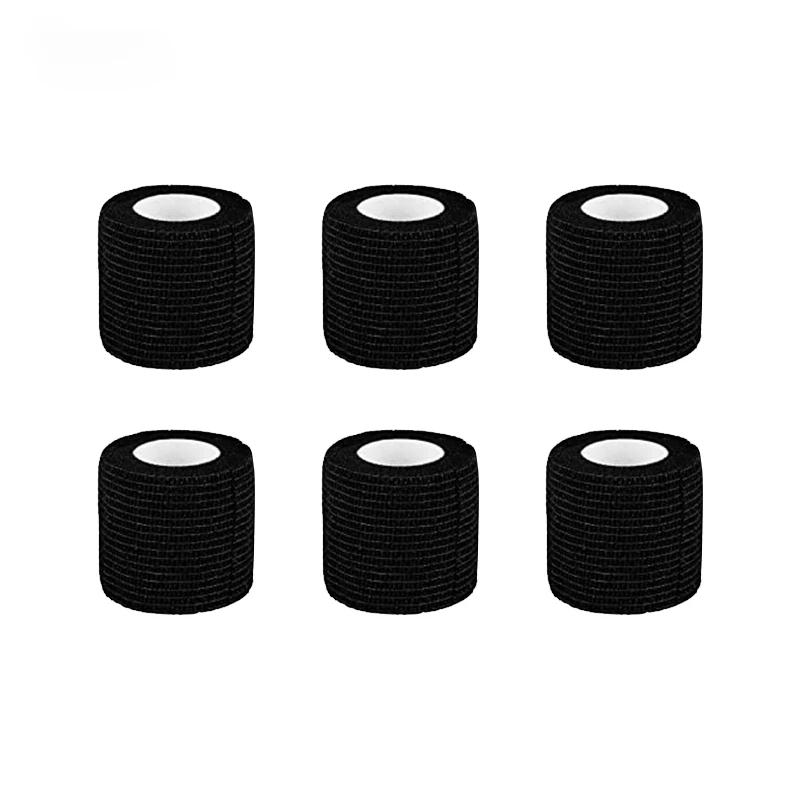 6/12pcs, Black Sports Grip Bandage Cover Wraps Tapes Nonwoven Waterproof Self Adhesive Finger Protection Home Accessories