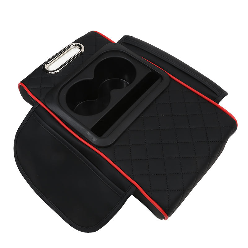 1 Pc Car Armrest Cushion With Cup Holder Car Armrest Elbow Height Pad Side Extension Cushion For Car SUVs Trucks