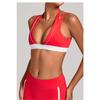 Women S Color Block Halter Yoga Bra Tight Sports Underwear For Fitness Running