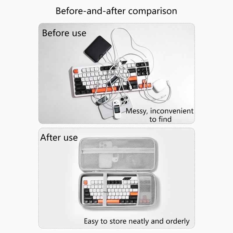 Hard Shell Keyboard Storage Bag for 87 98 Key Computer Mechanical Gaming Keyboards Travel Safe