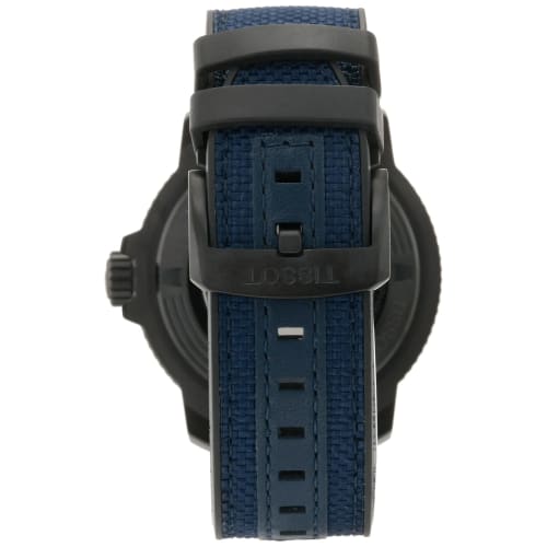 Tissot Seastar Men's Watch with Leather Strap and Blue Dial, Officially Imported, Model T1206073704100