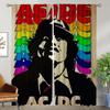 Blackout Curtains for Camera Rock-ACDC Window Curtain for Room 2 Panel Shades Halloween Decoration Partition Living Kitchen Home