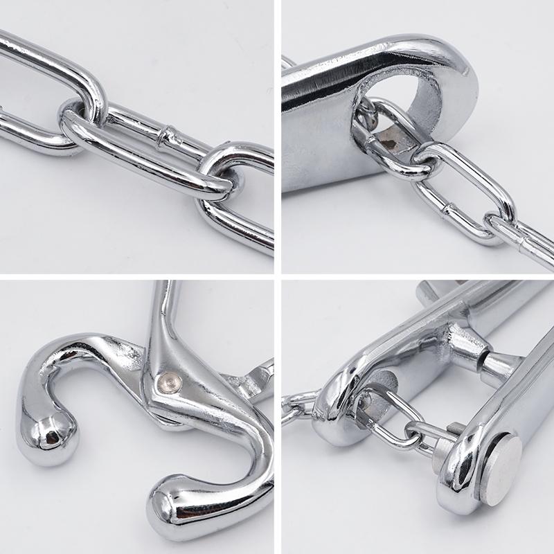 1pcs Cattle Nose Plier with Chain Stainless Steel Cow Traction Clamp Cow Nose Fixed Nose Bovine Piercing Device Drilling Tool