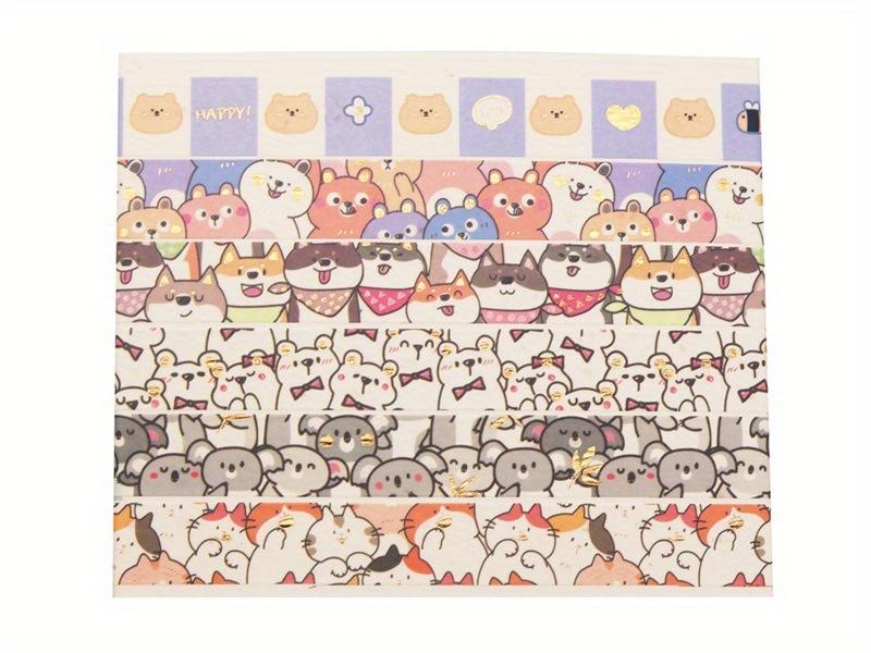 18 Stück/Set Kawaii Tiere Gesicht Cartoon Washi Tape Set Masking Tapes Scrapbooking DIY Journal Schreibwaren Schulbedarf Geschenk