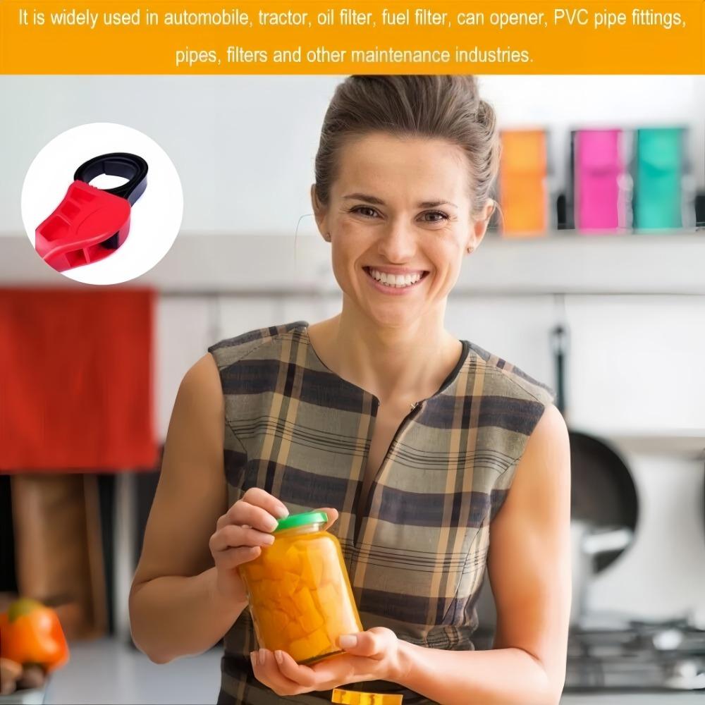 6/8-inch Belt Wrench Adjustable Rubber Bottle Opener Dual-purpose Wrench for Automotive Repair Filter Vehicle Disassembly Tool