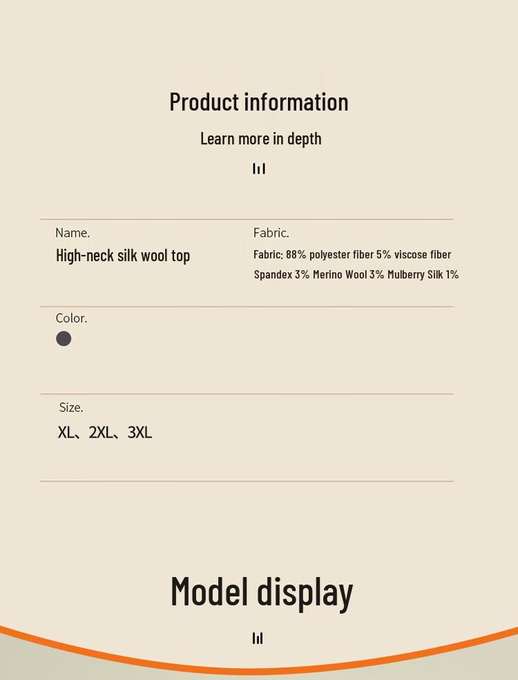 GUJIN Men's High-Neck Thermal Silk Wool Blend Base Layer