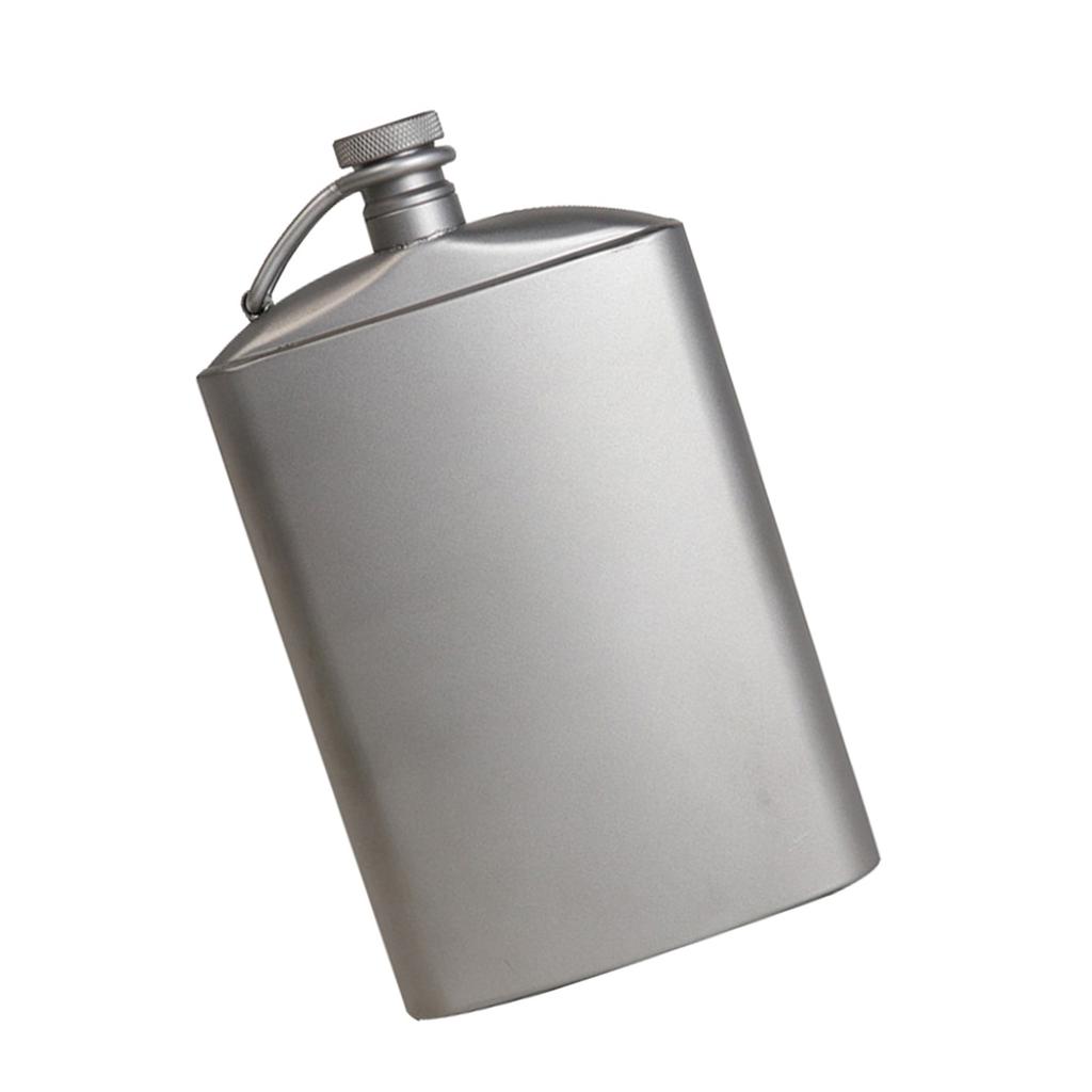 Portable 260ml/200ml Titanium Wine Flask Unique Titanium Flat Bottle 260ml 200ml for Camping and Outdoor Activities