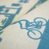 Dyeing Anbo Tenugui Authentic Dyed Cotton Tokuoka Made in Japan 35cm x 100cm "Cycling Blue" 100%