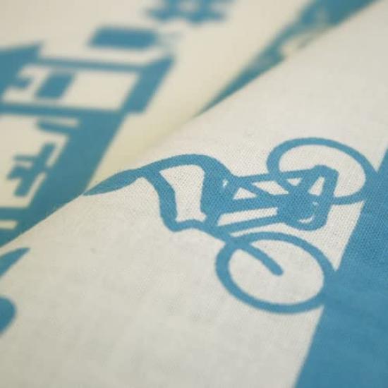 Dyeing Anbo Tenugui Authentic Dyed Cotton Tokuoka Made in Japan 35cm x 100cm "Cycling Blue" 100%