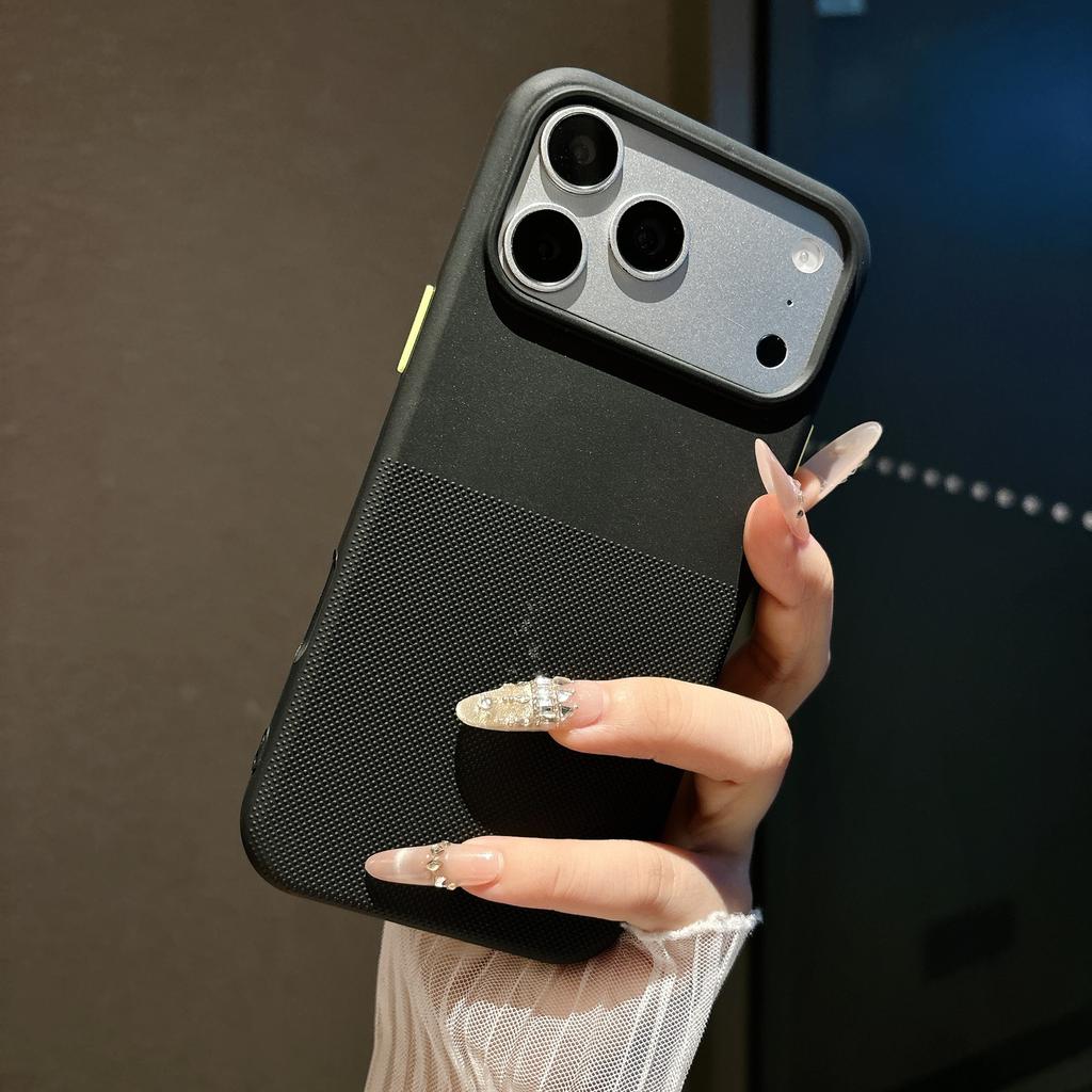 Applicable to Apple 17promax mobile phone case ins advanced skin feeling ripple pattern 16pro new 15PM magnetic attraction simple
