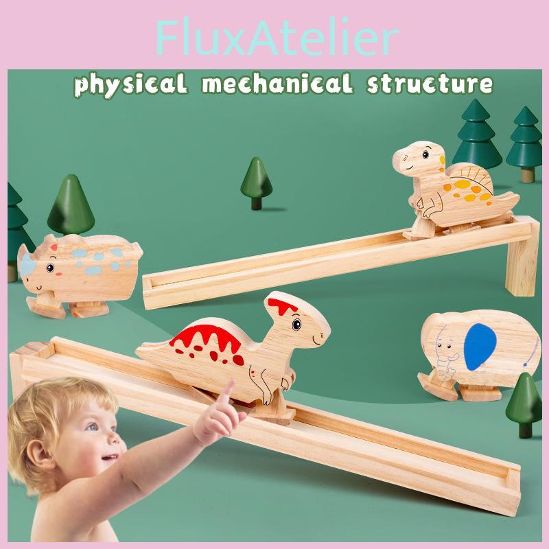 Wooden Dinosaur Ramp Toy For Kids' Concentration Development Non-electric Diy Colorful Packaging