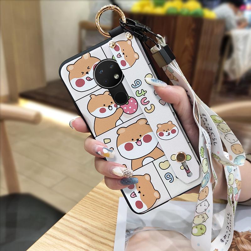 Lanyard Back Cover Phone Case For Nokia 6.2/7.2 Waterproof Anti-dust Silicone Fashion Design Soft Case Dirt-resistant