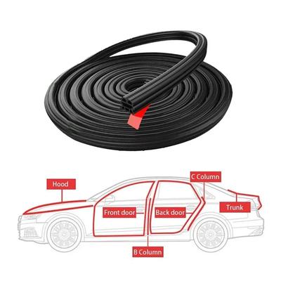 5m Car Door Rubber Seal Strip Auto Protector 3 Layer Sealing Strips Car Rubber Seal for Car Trunk Hood Sealant Sound Insulation