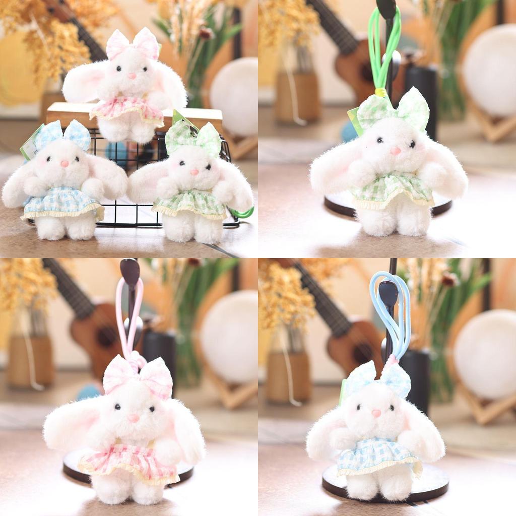 Cute Bunny Plush Keychain With Bow Tie For Girls And Kids
