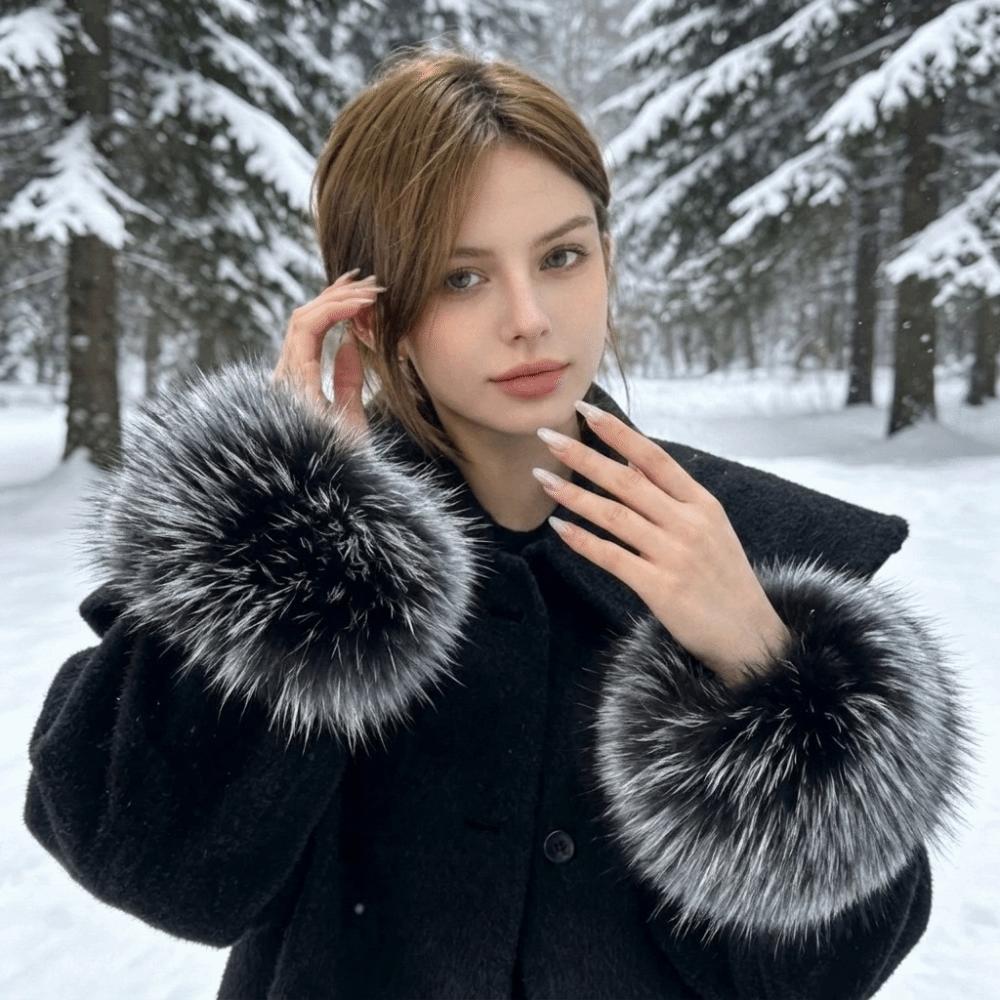 Soft Sleeve Cuffs Keep Warm Jacket Arm Warmers Durable Arm Warmer Sleeves Office