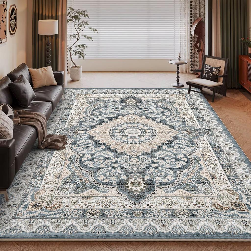European High-end Luxury Carpet Living Room Sofa Rug Home Decoration Large Bedroom Vintage Persian Rug Non-slip Coffee Table Mat