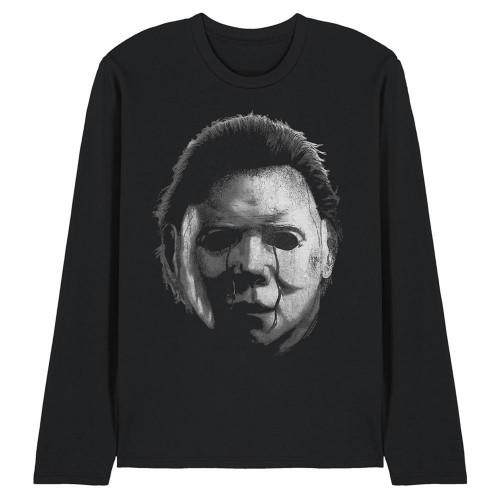 Halloween Unisex Adult Michael Myers Face Long-Sleeved T-Shirt