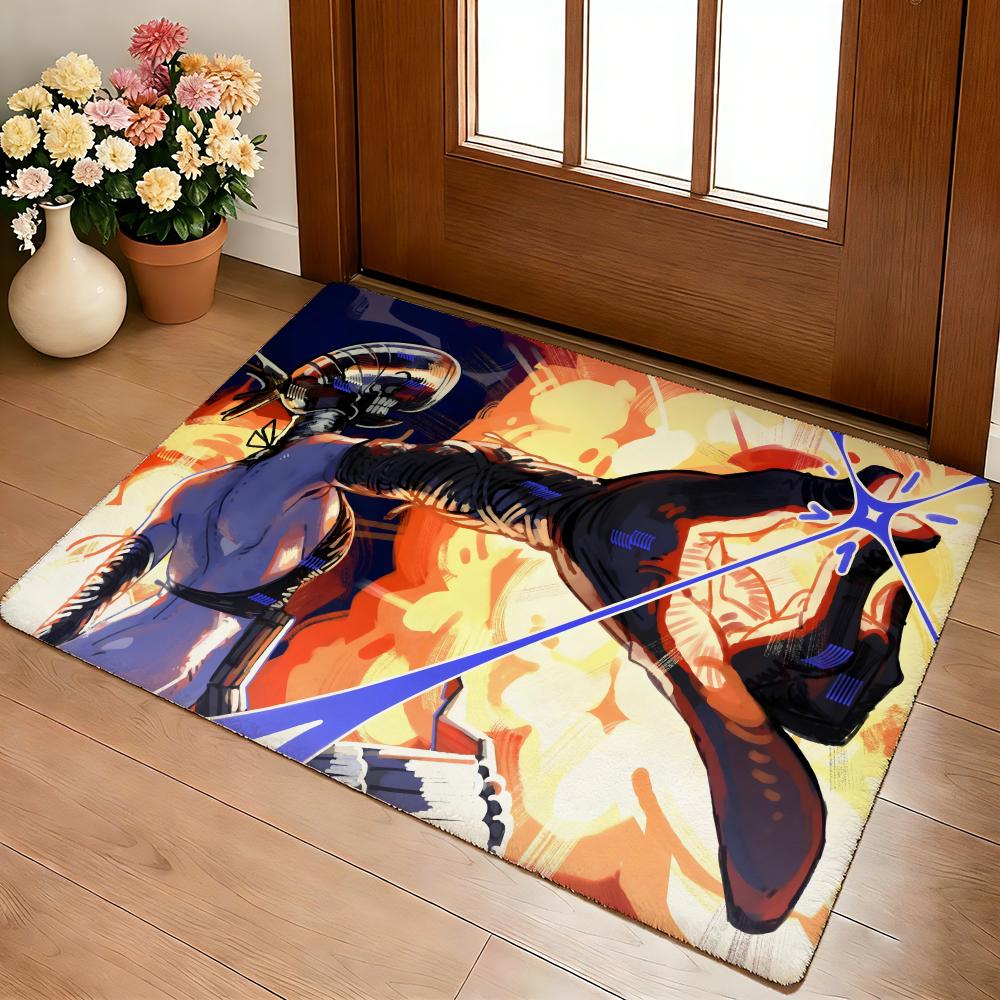 C-Chainsaw Man Fußmatte Gemütliche Flanell Weiche Dicke Rutschfeste Matte für Wohnzimmer Schlafzimmer Küche Dekor Teppiche