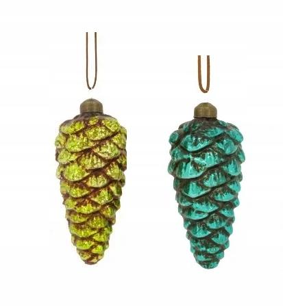 Westwing Set of 2 pine cone baubles "Forest", Ø 6, height 12.5 cm