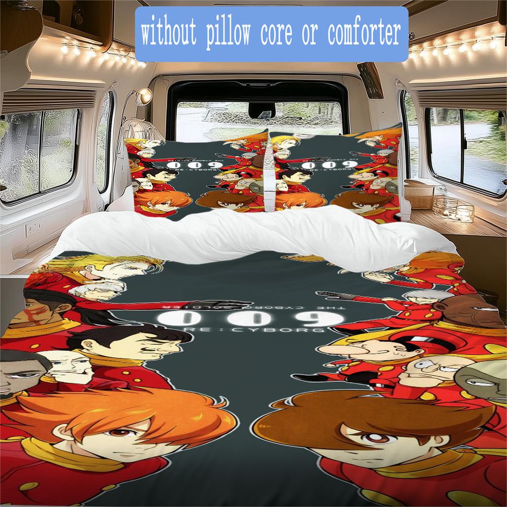 Cyborg 009 Pattern Bedding,Quilt Set Quilt Cover Pillowcase Home Birthday Gift (1*duvet cover+2*pillowcase,without core)SSJT0917265