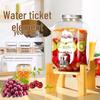 Homeglen Glass Beverage Dispenser with Faucet & Metal Stand