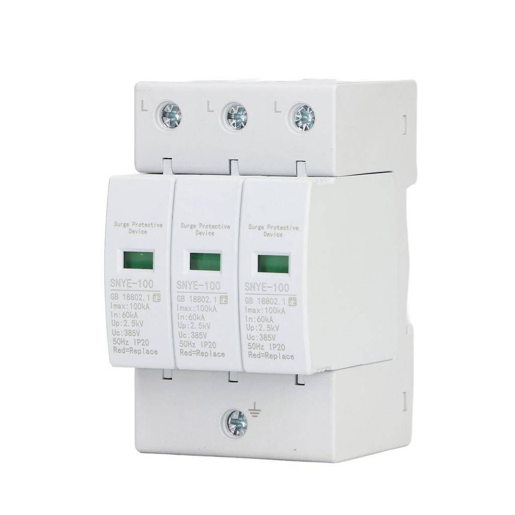 Surge Protective Device 100KA Voltage Protection Arrester Protector for Distribution Box 3P 385V