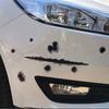 A4 Oversize 3D Simulation Bullet Hole Scratch Personalized Car Sticker Auto Motorcycle Waterproof Decoration Sticker