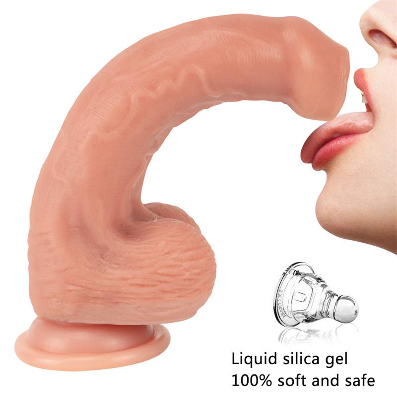 Liquid Silicone Exposed Glans Can Be Used To Push The Foreskin Head Fake Soft Penis for Fun Sex with Fake Penis Female Masturbation Device Orgasm