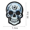 European And American Locomotive Punk Style Cloth Sticker Skull Ghost Head Shoes And Hats Bag Clothing Accessories Handmade Diy Embroidery Patch