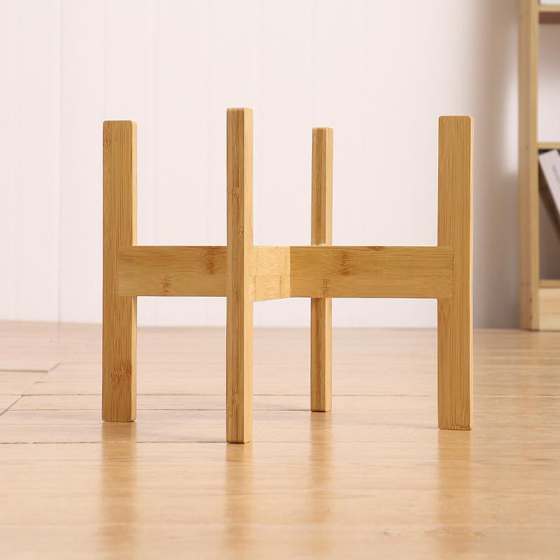 10/12 Inch Odern Style Flower Pots Base Display Stand Four-legged Wood Flower Pot Holder Home Garden Patio Decor  Shelf