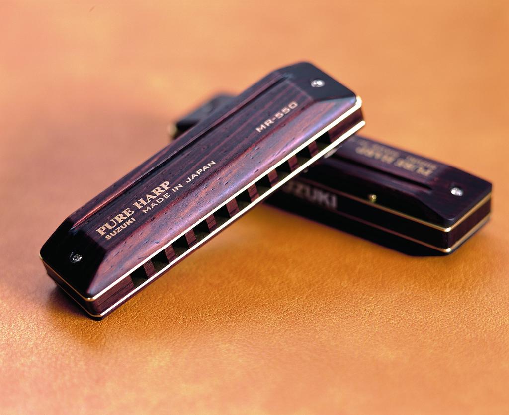 SUZUKI 10 Hole Harmonica PURE HARP Tone MR-550 A