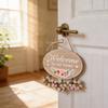 DYS Welcome Sign for Front Door, Entrance Door Plate, Pastoral Wooden Hanging Plaque Home Outdoor Wall Decor