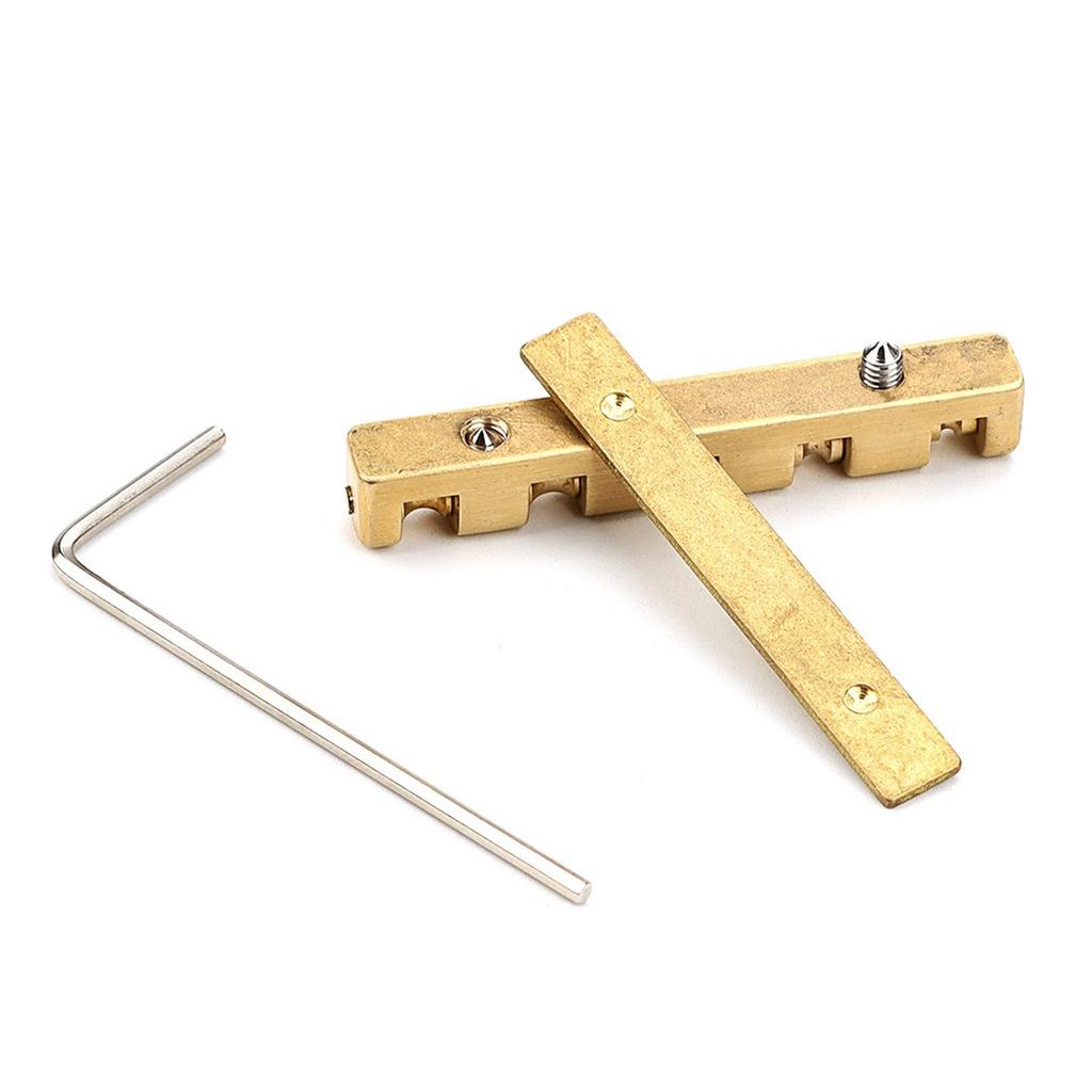 5 String Basses Nut Height Adjustable Brass Roller Nut Split Regulation Parts for Electric, Acoustics Basses