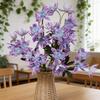 Artificial Flower 25" Fake Flower Bouquet 3 Stem Faux Floral Branch for Home Wedding Party Centerpiece Dining Table Vase Decor