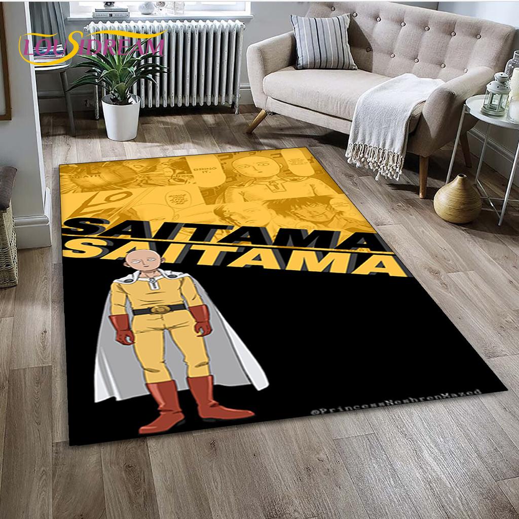 3D ONE PUNCH MAN Anime Cartoon  Area Rug,Carpet Rug for Living Room Bedroom Sofa Doormat Decoration, Kid Play Non-slip Floor Mat