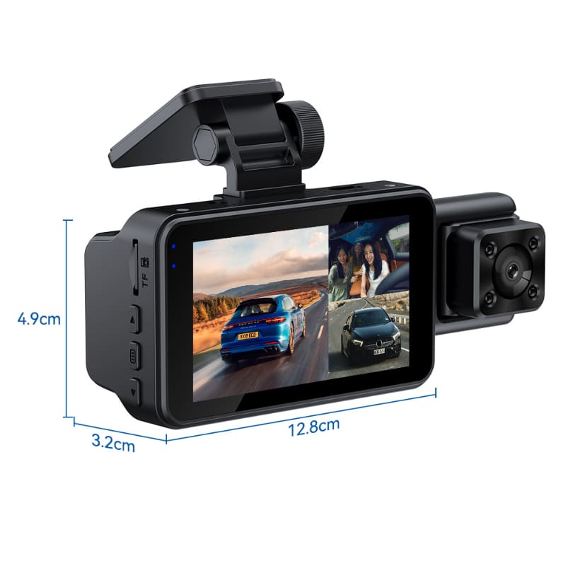 Wifi 3 Channel Dash Cam Cabin Lens Car Dvr 1080P Interior Camera Vehicle Recorder Video Registrator Dashcam Camcorder Black Box