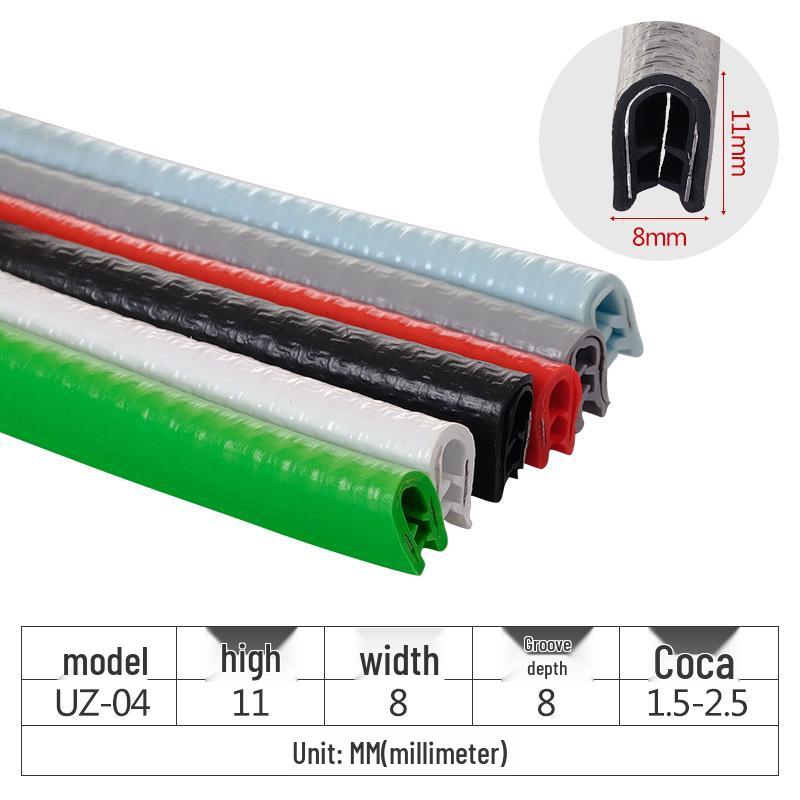 U-Shaped Rubber Edge Protector for Sheet Metal and Glass