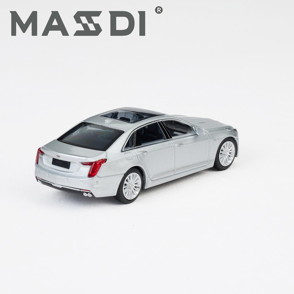 Alloy Cadillac CT6-Black and silver car model, sliding, detail reproduction, children's toys, adult collectible miniature model