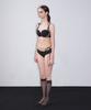 VINAJ N Chain Ribbon Halter Half-Cup Bikini Bra (Black)