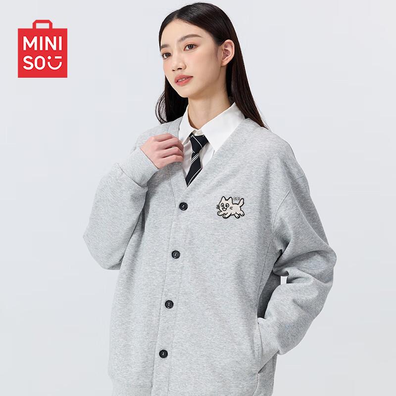 MINISO Мужской кардиган-свитшот с V-образным вырезом тяжелый вес 3XL 2550₽