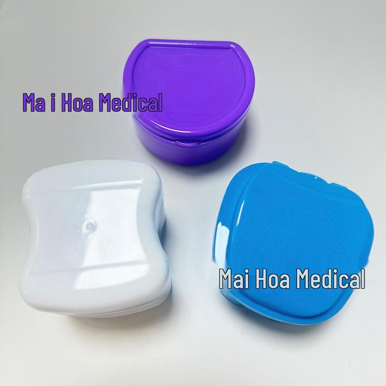 Elderly Denture & Retainer Cleaning Case with Cleaner - Portable Storage Box for Dentures & Invisible Retainers