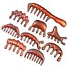 Rosewood & Green Sandalwood Massage Comb: Wide Teeth for Eye, Shoulder, Neck, and Face Lifting.