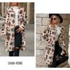 Autumn and Winter Printed Plush Coat Flip Collar Single Breasted Long Sleeved Jacket Women's Warm Comfortable Outerwear Retro Ethnic Style