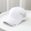 Dad Hat Creative Piercing Ring Baseball Cap Punk Hip Hop Caps Cotton Adult Casual Solid Adjustable Unisex Caps