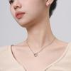 Surgical Stainless Clavicle Comes with Gift Box [Tasiso] Women's Necklace, Zirconia, Steel, Hypoallergenic, Pendant, Chain, Silver, Stylish, Cute,