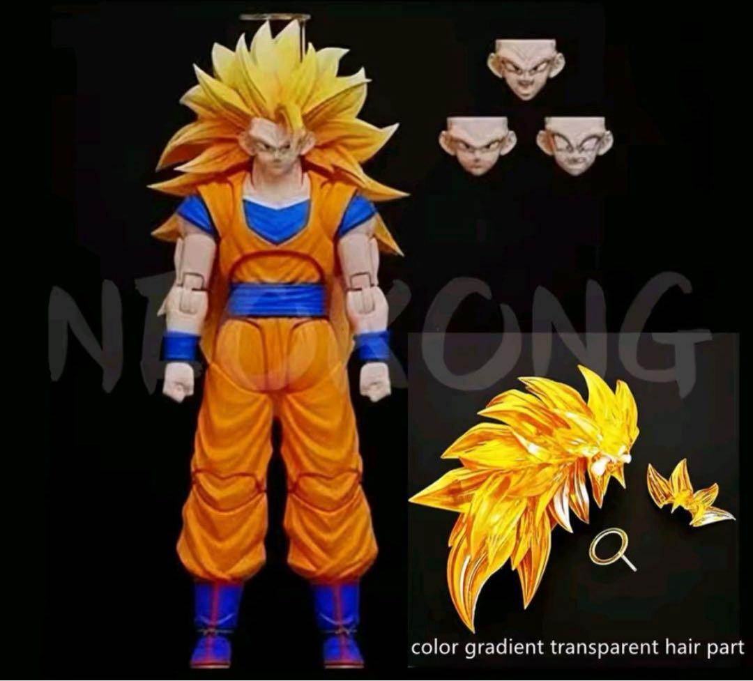 

[USED] Overseas Exclusive S.H.Figuarts Same Size Super Saiyan 3 Son Goku with Bonus