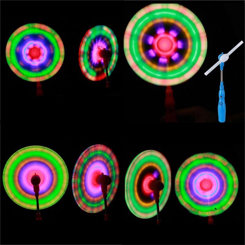 Windmills Flashing Light Up Led Music Spinning Glows Toys Kids Gift Party